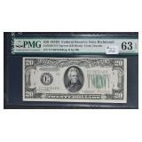 1934-D Narrow $20 FRN Richmond  PMG Ch Unc 63 EPQ