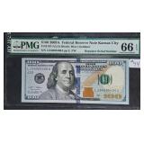 2009-A  $100 FRN  Kansas City  PMG Gem Unc 66 EPQ