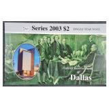 2003 $2 FRN  CU  K-Star   Only 16,000 printed