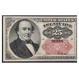 1874  25 Cents  Fractional Currency   AU