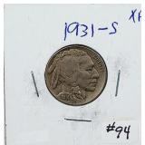 1931-S  Buffalo Nickel   XF