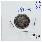 1912-S  Barber Dime   VF-35