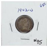 1902-O  Barber Dime   VF