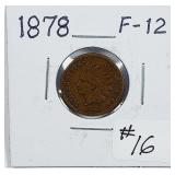 1878  Indian Head Cent   F-12