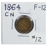 1864 CN  Indian Head Cent   F-12