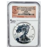 2012-S  $1 Silver Eagle  Reverse Proof   NGC PF-69