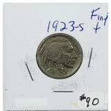 1923-S  Buffalo Nickel   F+