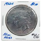 1922-S  Peace Dollar   MS