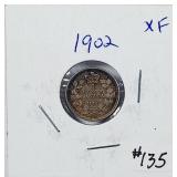 1902  Canada  5 Cents silver   XF