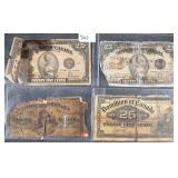 4  Low grade  Dominion of Canada 25 Cents