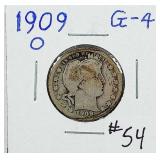 1909-O  Barber Quarter   G-4  Rev dark