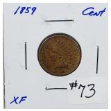 1859  Indian Head Cent   XF