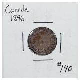 1896  Canada  10 Cents silver   G