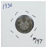 1930  Canada  10 Cents silver   VG