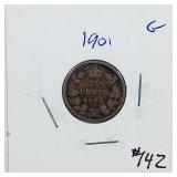 1901  Canada  10 Cents silver   G