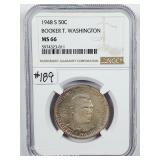 1948-S Booker T. Washington Half Dollar  NGC MS-66
