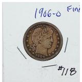 1906-O  Barber Quarter   F