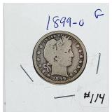 1899-O  Barber Quarter   G