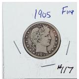 1905  Barber Quarter   F