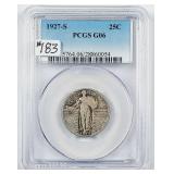 1927-S  Standing Liberty Quarter   PCGS G-6