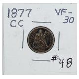 1877-CC  Seated Liberty Dime   VF-30