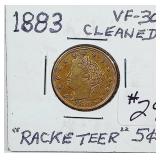 1883  "Racketeer"  Nickel   VF-30 cleaned