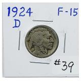1924-D  Buffalo Nickel   F-15