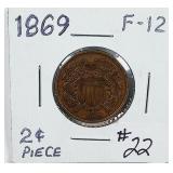 1869  Two Cent   F-12