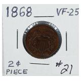 1868  Two Cent   VF-25