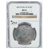 1878 7TF  Rev of 78  Morgan Dollar   NGC MS-63