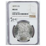 1879-S  Morgan Dollar   NGC MS-64