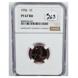 1956  Lincoln Cent   NGC PF-67 RD