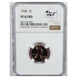 1958  Lincoln Cent   NGC PF-67 RD