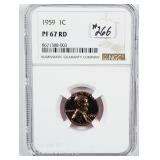 1959  Lincoln Cent   NGC PF-67 RD