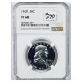 1960  Franklin Half Dollar   NGC PF-68