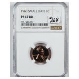 1960  Small Date  Lincoln Cent   NGC PF-67 RD