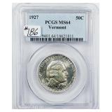 1927  Vermont Comm. Half Dollar   PCGS MS-64