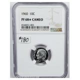 1960  Roosevelt Dime   NGC PF-68* Cameo