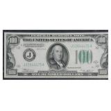 1934-B  $100  Federal Reserve Note   Unc.