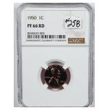 1950  Lincoln Cent   NGC PF-66 RD