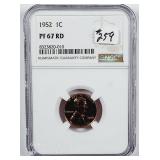 1952  Lincoln Cent   NGC PF-67 RD