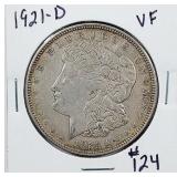 1921-D  Morgan Dollar   VF