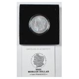 2021-S  Morgan Dollar   Unc.   Box & COA