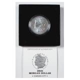 2021-CC  Morgan Dollar   Unc.   Box & COA