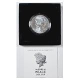 2021-P  Peace Dollar   Unc.   Box & COA