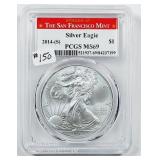 2014-(S)  $1 Silver Eagle   PCGS MS-69
