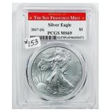 2017-(S)  $1 Silver Eagle   PCGS MS-69