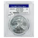 2018-(W)  $1 Silver Eagle   PCGS MS-69