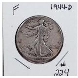 1944-D  Walking Liberty Half Dollar  F