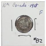 1918  Canada  10 Cents   F